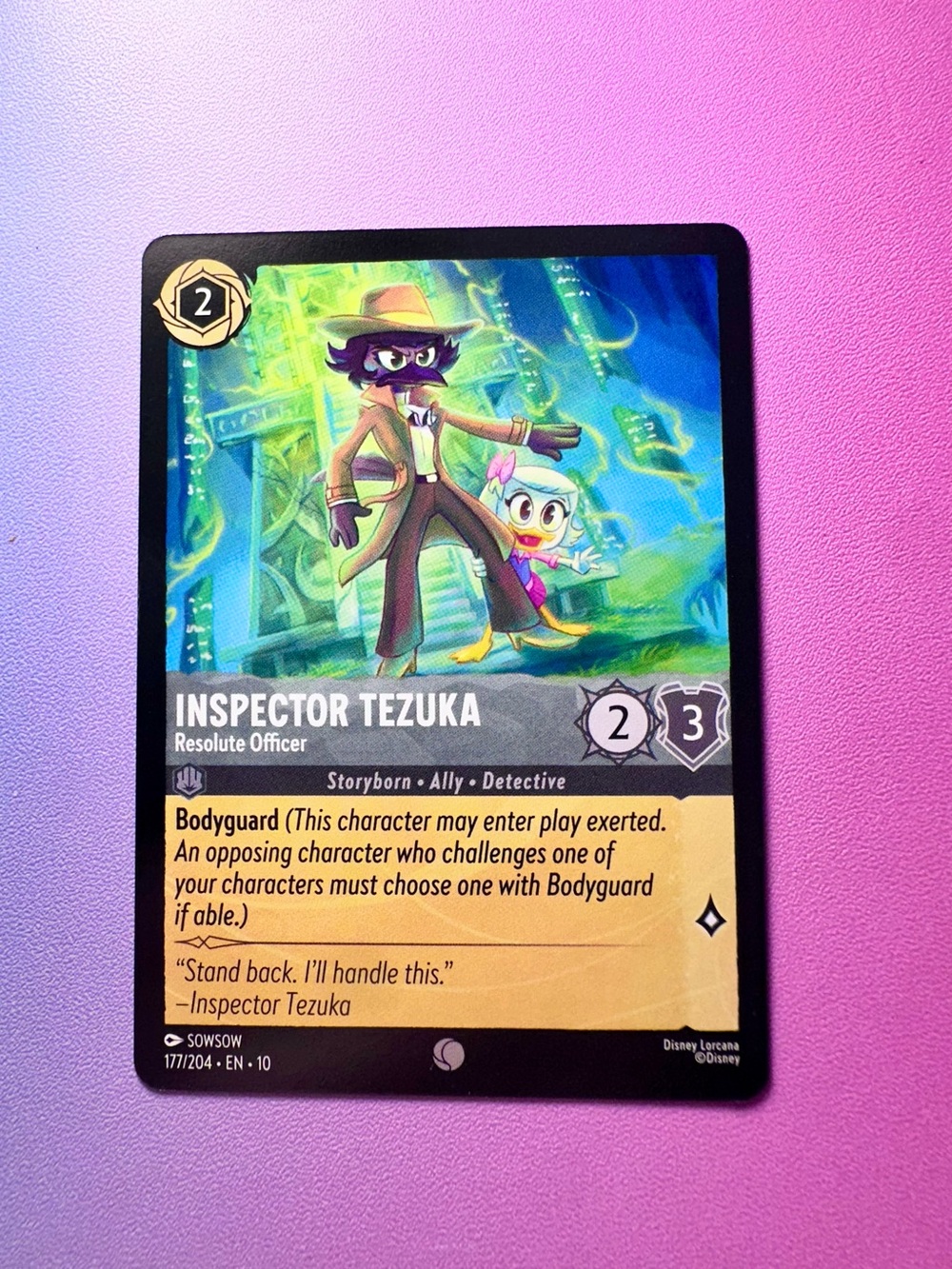 inspector tezuka - 177/204 (common) — lorcana: whispers in the well